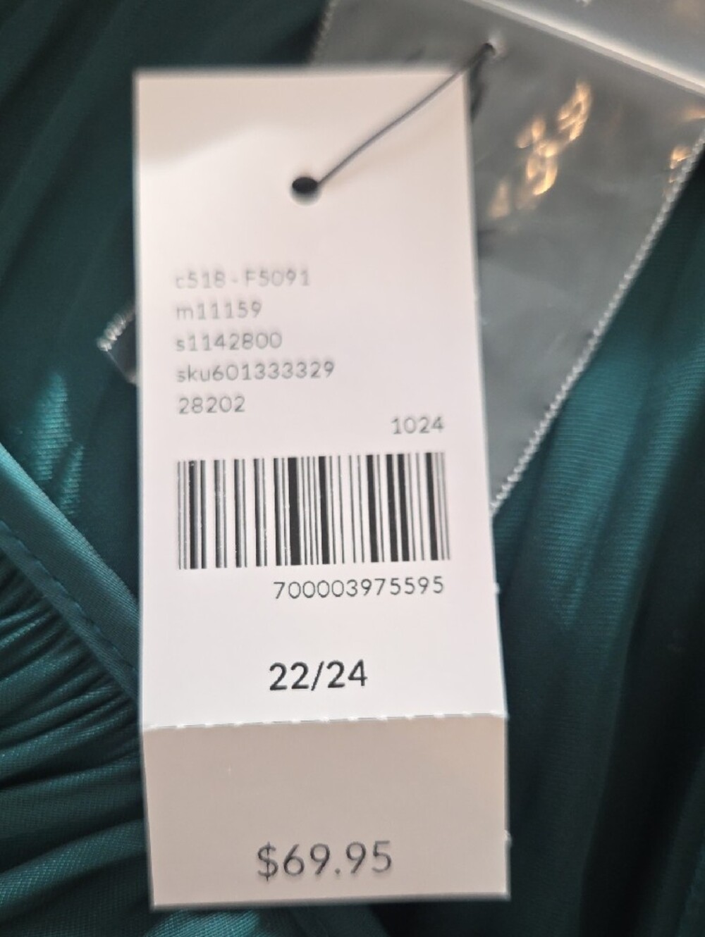 New Lane Bryant Teal Pleated Emerald Green Blouse Top 22/24 *belt Not Included - Picture 10 of 10